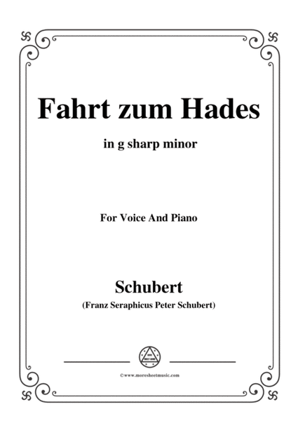 Schubert-Fahrt zum Hades,in g sharp minor,D.526,for Voice and Piano image number null
