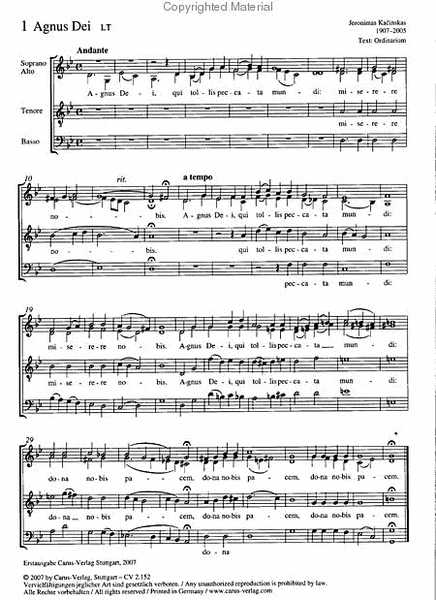 Musica Sacra Baltica. Sacred choral music from the 20th century for service and concert for mixed choir a cappella by Various A Cappella - Sheet Music