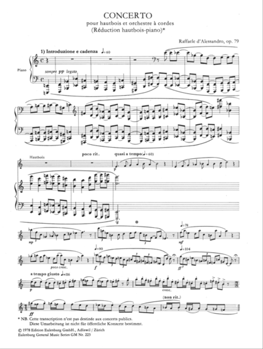 Concerto for oboe Piano scores gallery preview page 2