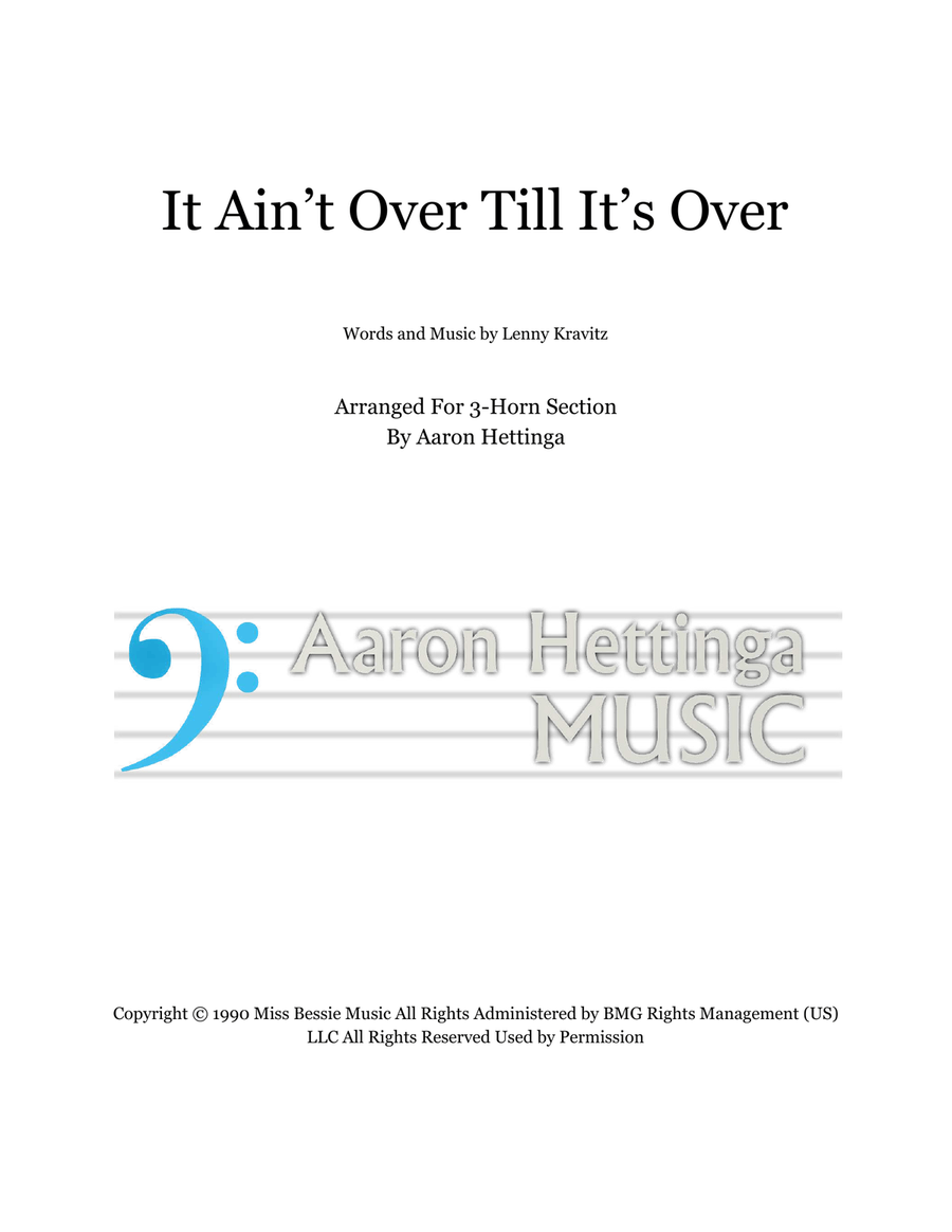 It Ain't Over 'til It's Over Small Ensemble scores gallery preview page 1