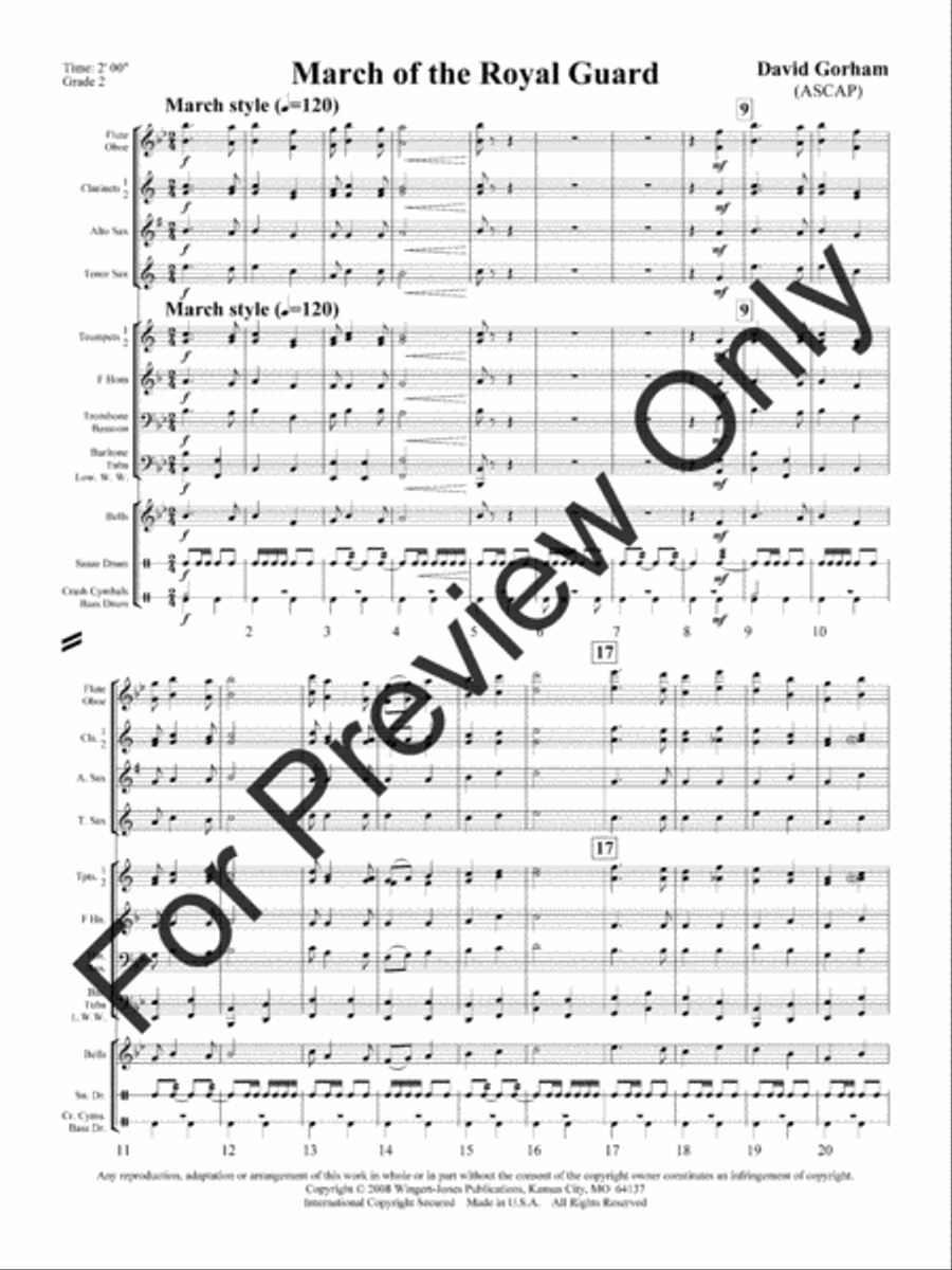 March Of The Royal Guard Concert Band scores gallery preview page 5