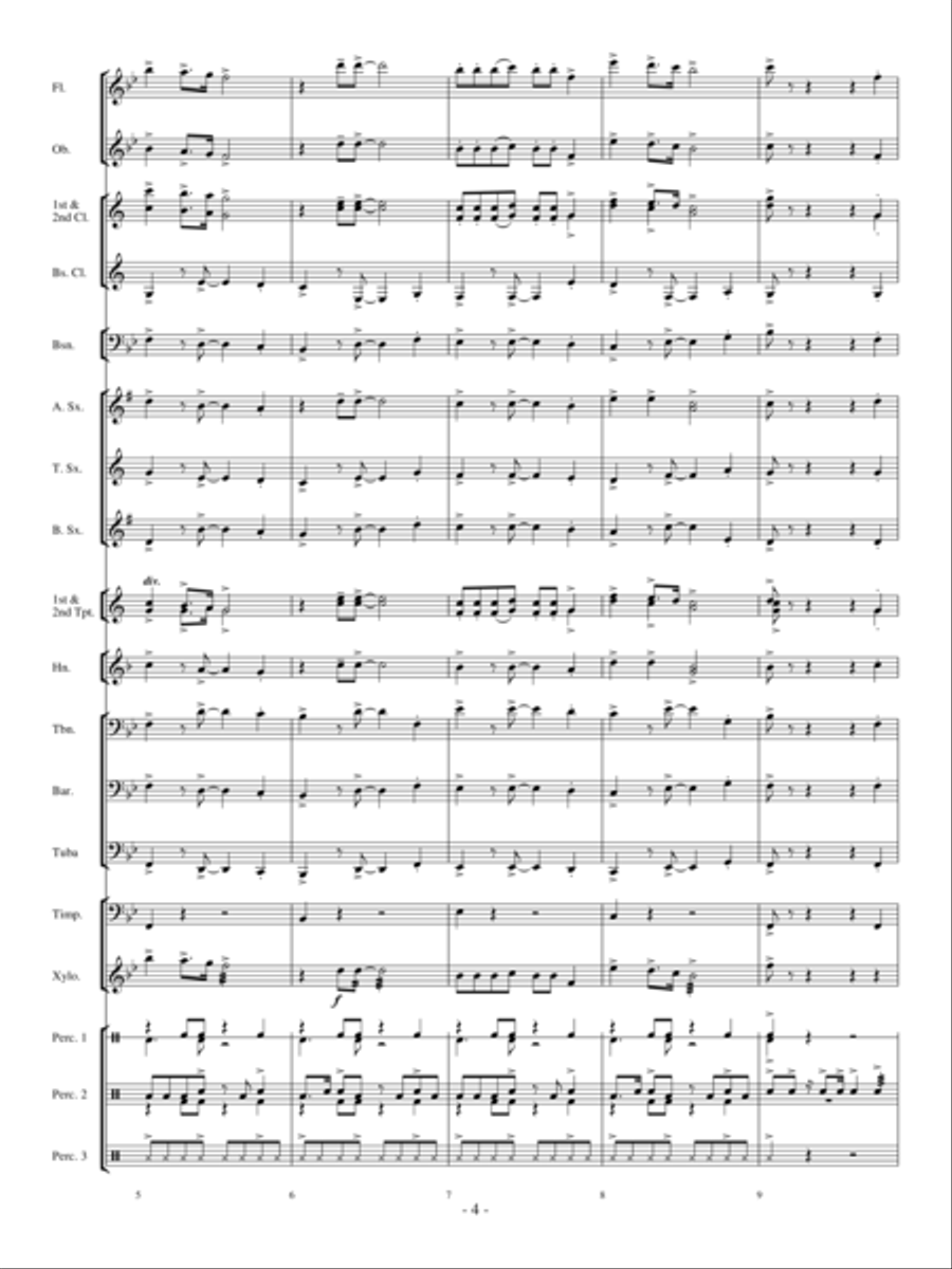 We Wish You A Calypso Christmas Concert Band scores gallery preview page 3