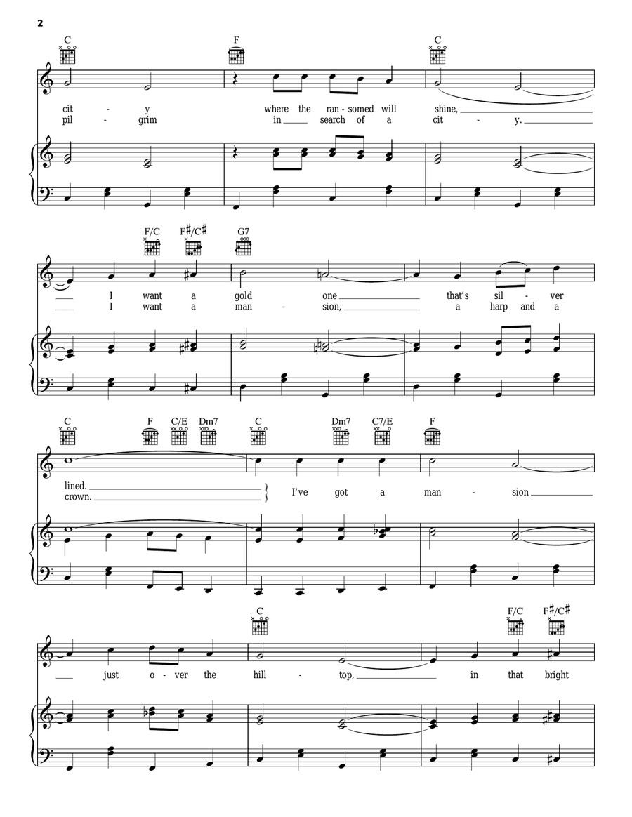 Mansion Over The Hilltop Mansion Over The Hilltop Piano, Vocal, Guitar scores gallery preview page 2