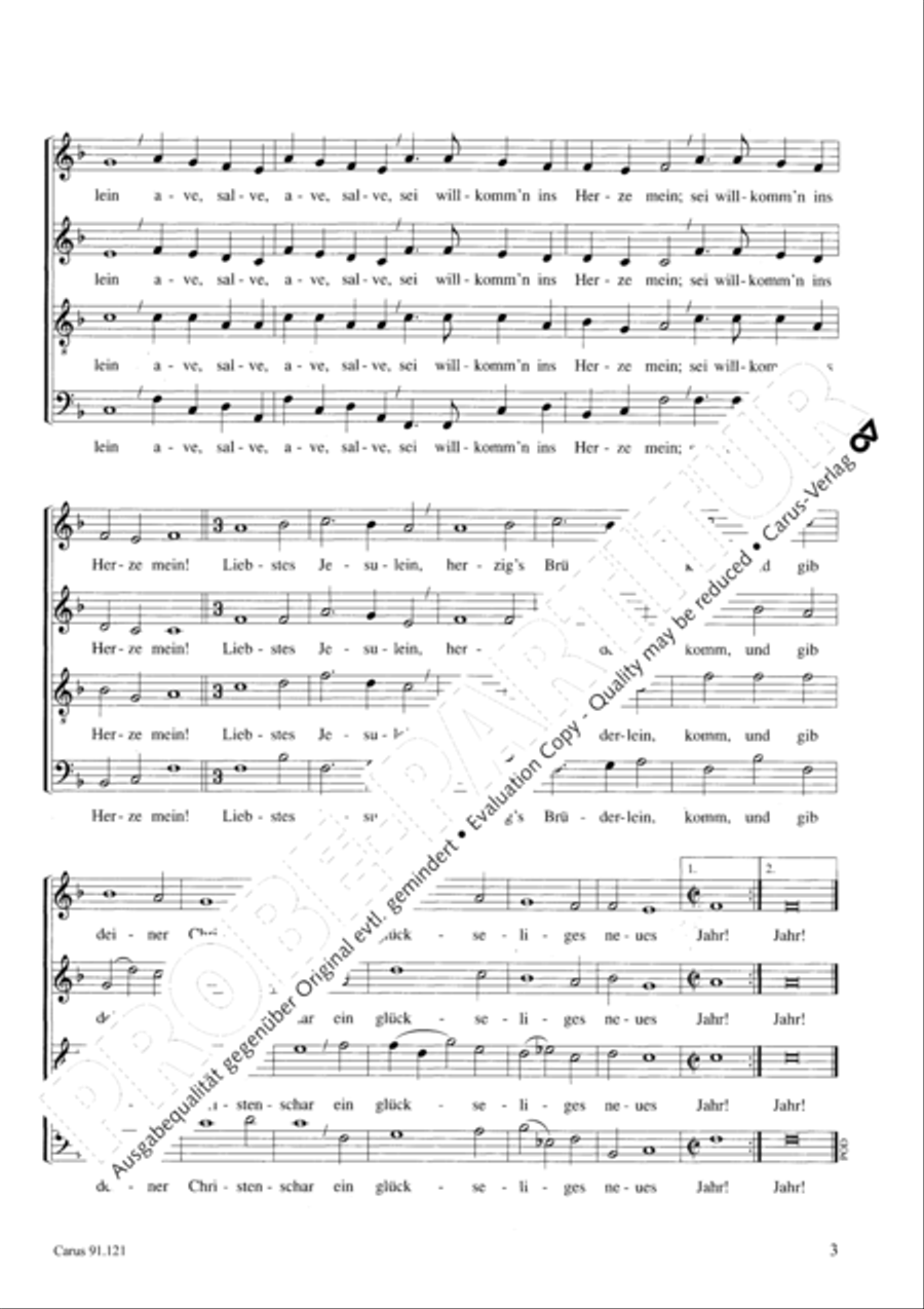 Ein Kind ist uns geboren fein 4-Part scores gallery preview page 4