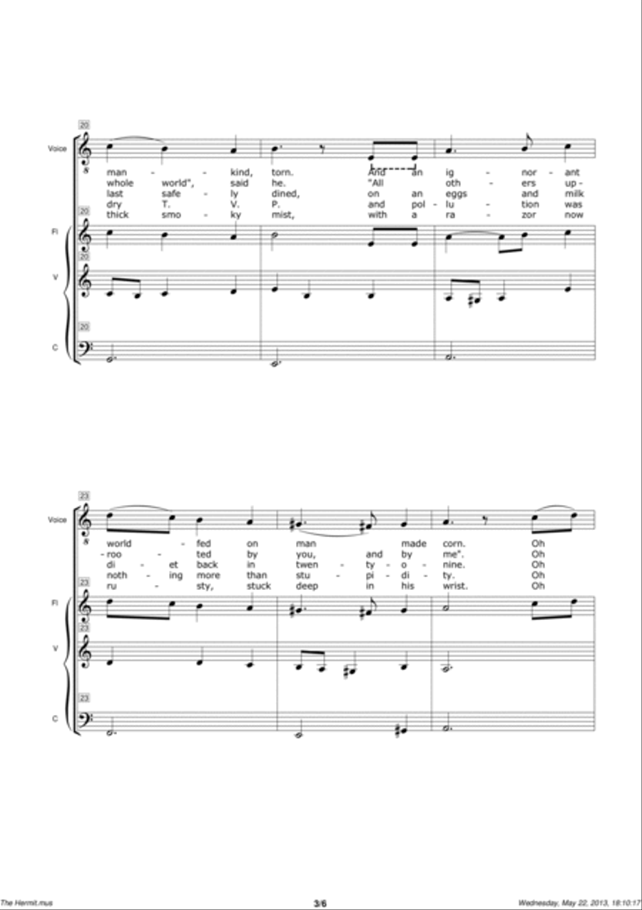 The Hermit Large Ensemble scores gallery preview page 3