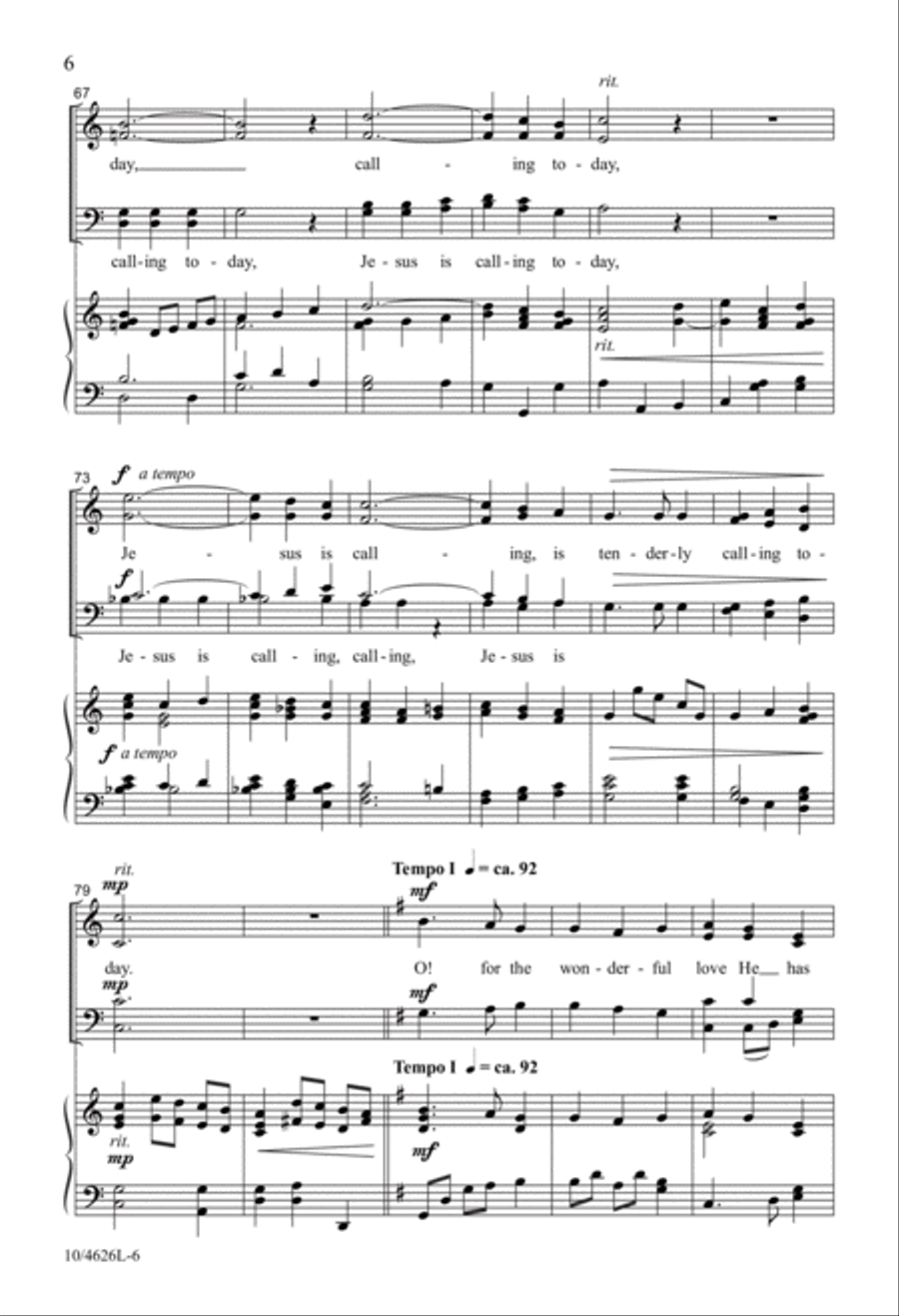 Come Home 4-Part scores gallery preview page 6
