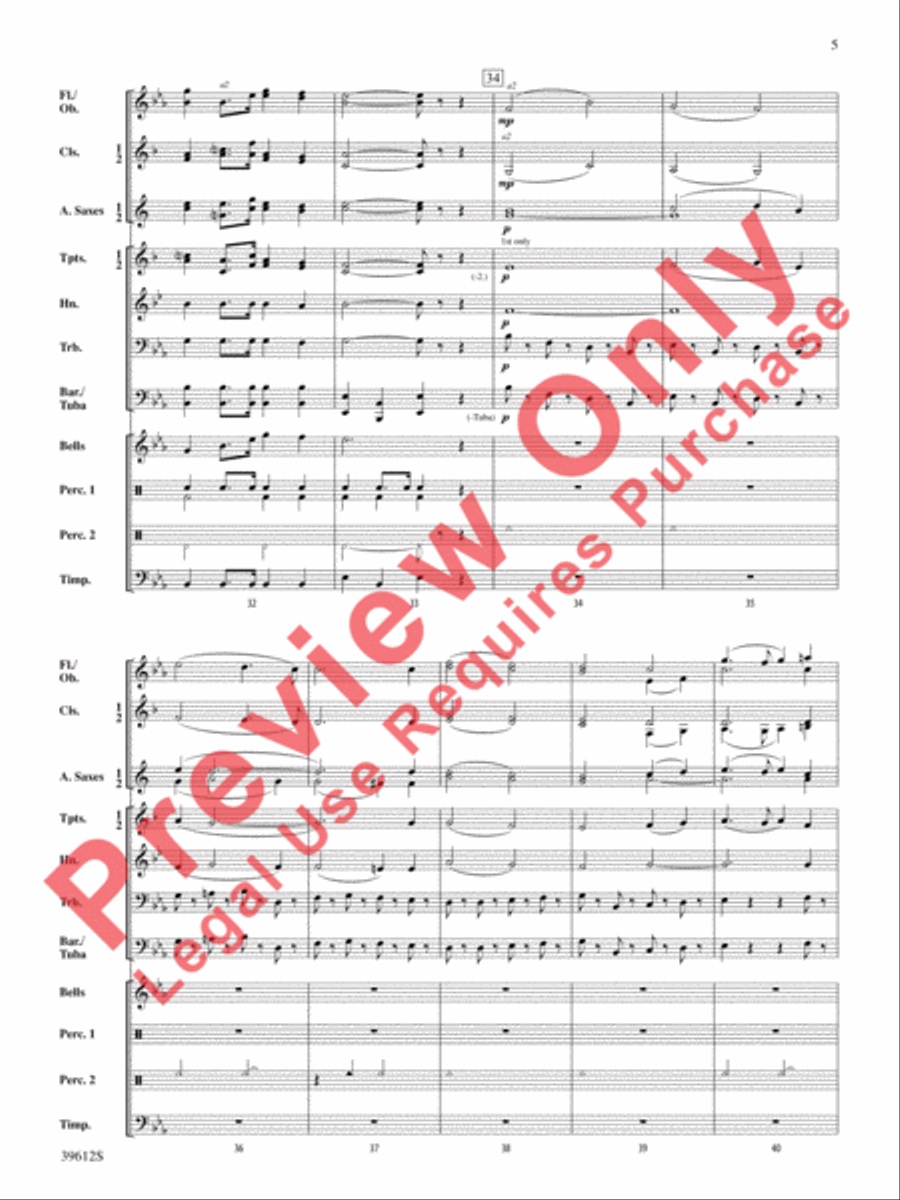 War March of the Priests Concert Band scores gallery preview page 6