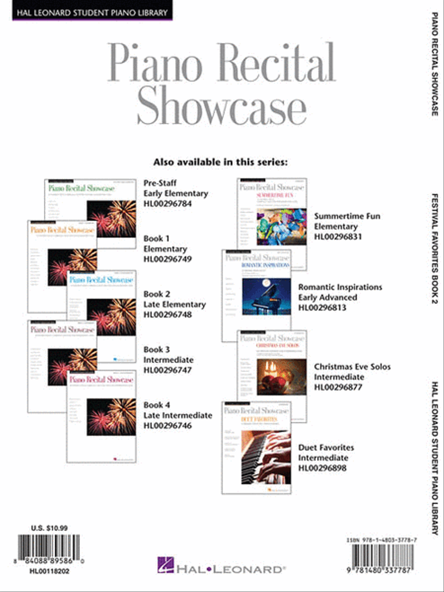 Piano Recital Showcase - Festival Favorites, Book 2