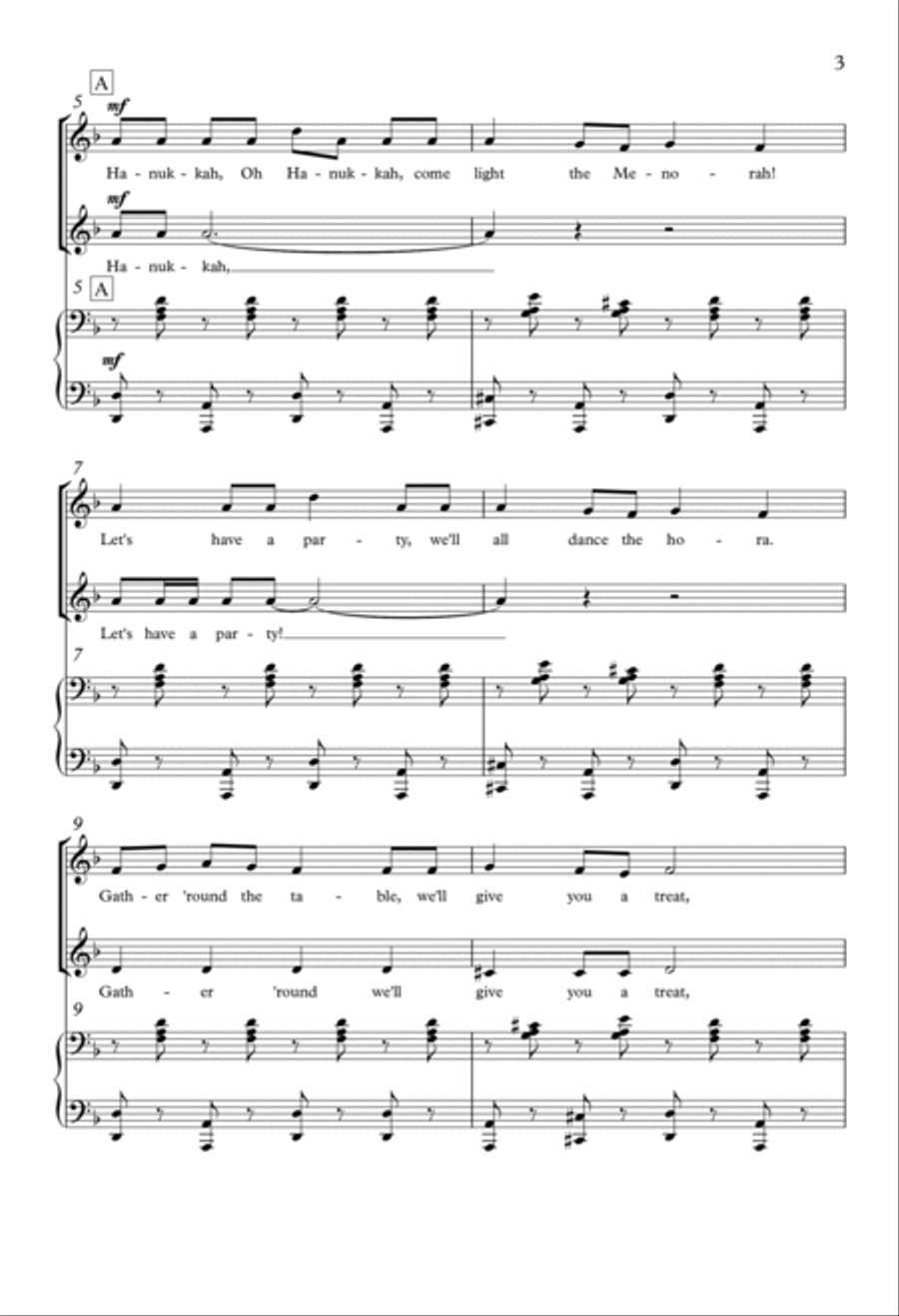 Hanukkah, Hanukkah, Happy Holiday TB scores gallery preview page 2
