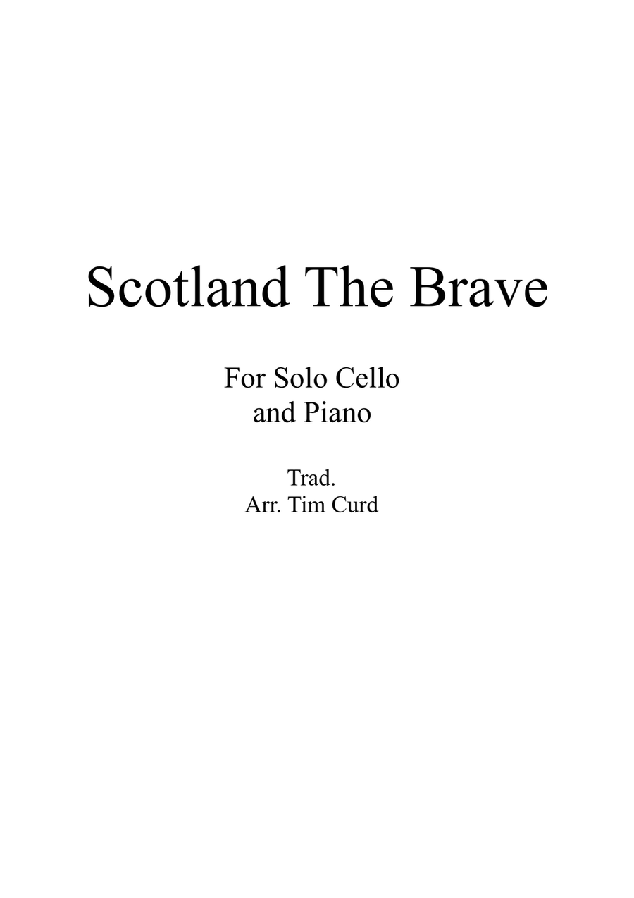 Scotland The Brave for Solo Cello and Piano