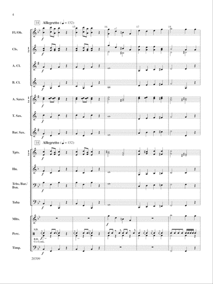 Academic Festival Overture: Score Concert Band scores gallery preview page 4
