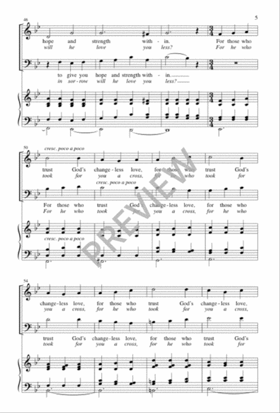 If You but Trust in God If You but Trust in God 2-Part scores gallery preview page 5