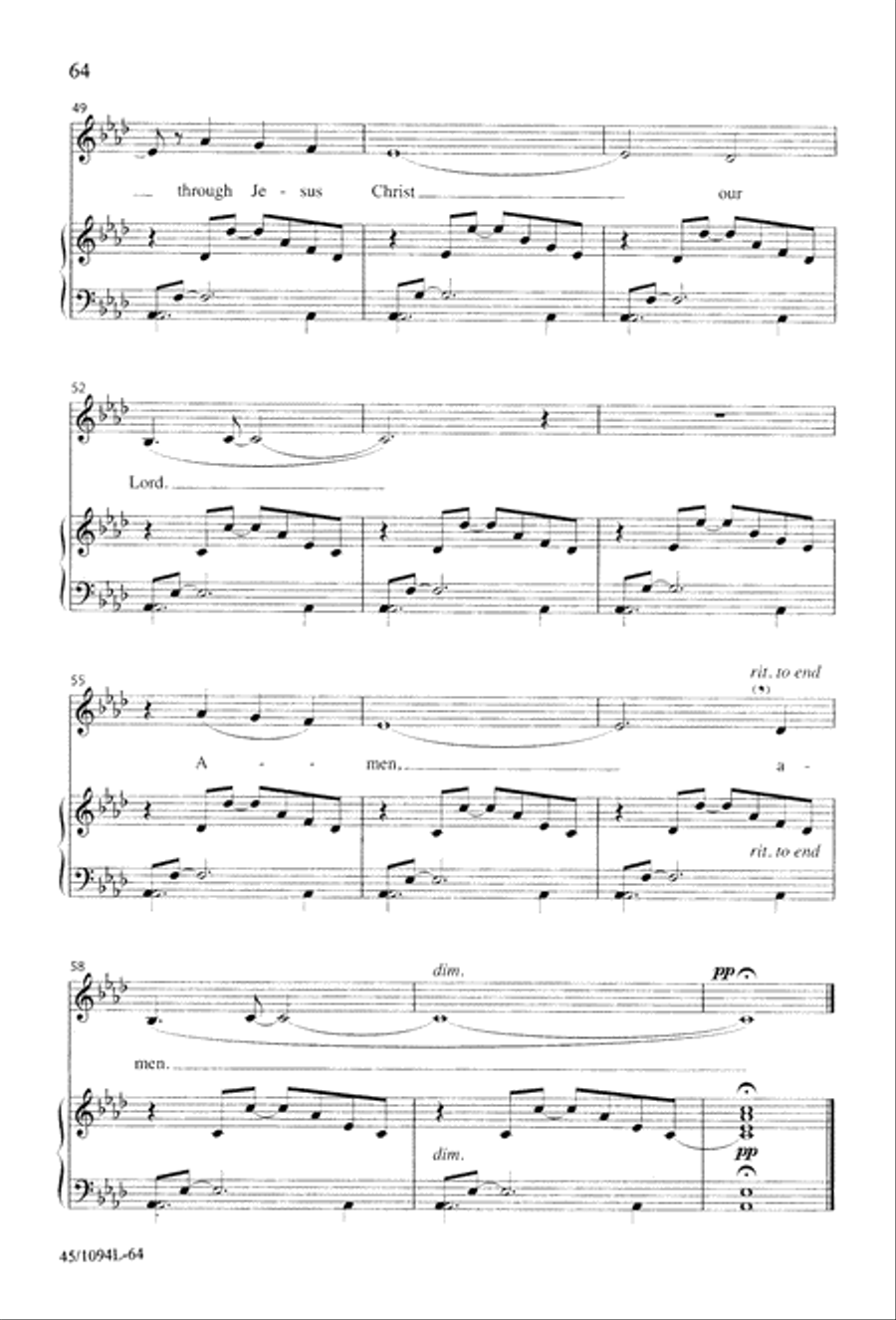 10 Anthems for about 10 Singers Unison Choir scores gallery preview page 64