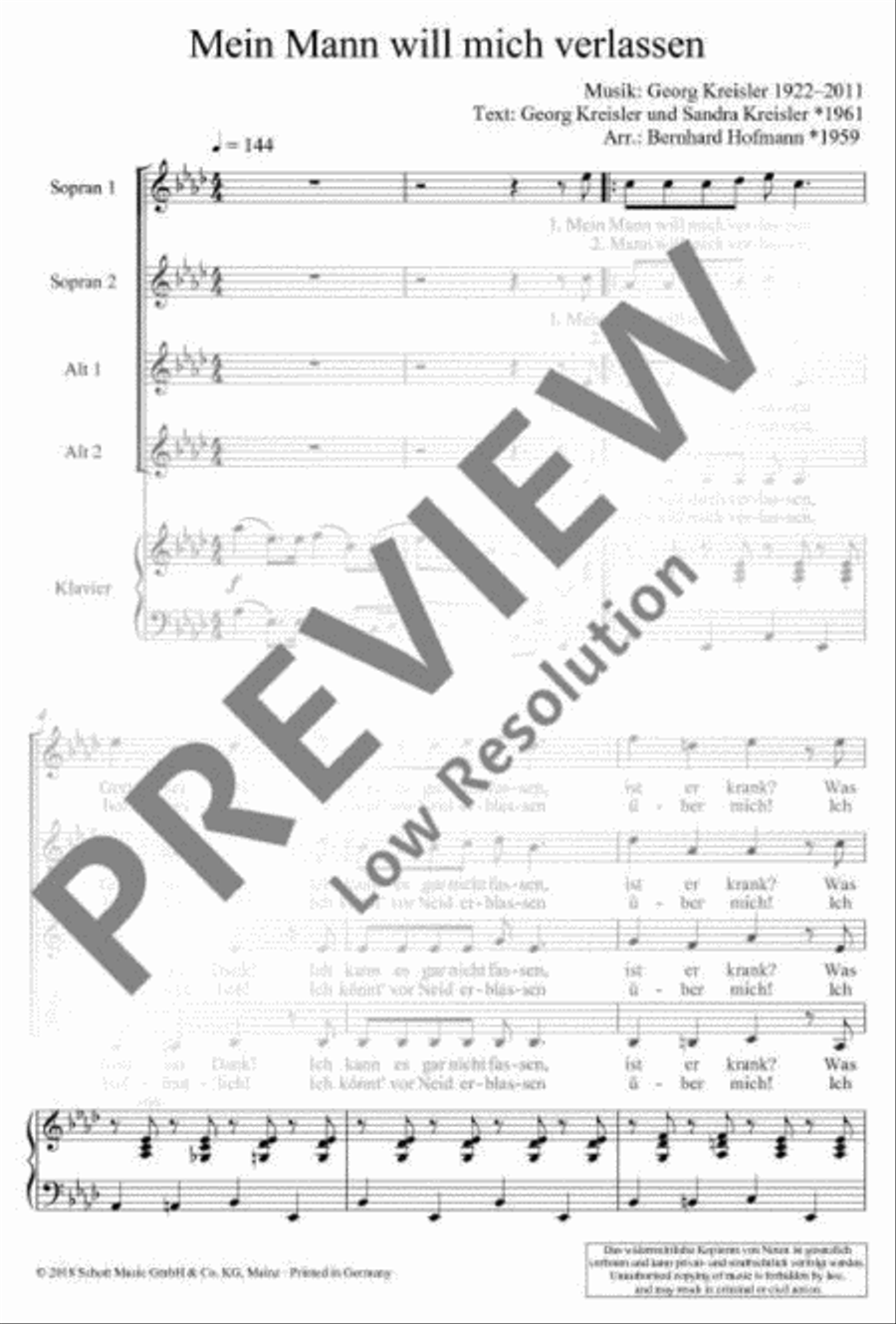 Mein Mann will mich verlassen SSAA scores gallery preview page 5