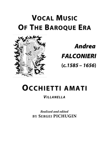 FALCONIERI Andrea: Occhietti amati, villanella, arranged for Voice and Piano (E minor) image number null