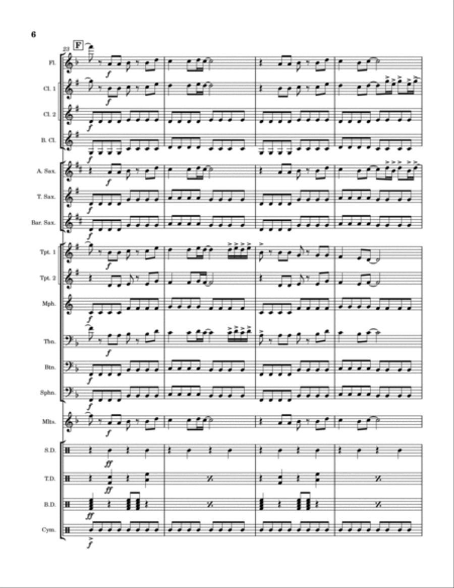 Undone - The Sweater Song Marching Band scores gallery preview page 6