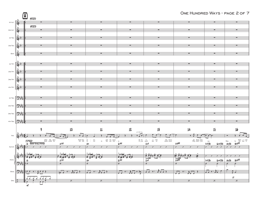 One Hundred Ways Jazz Ensemble scores gallery preview page 2