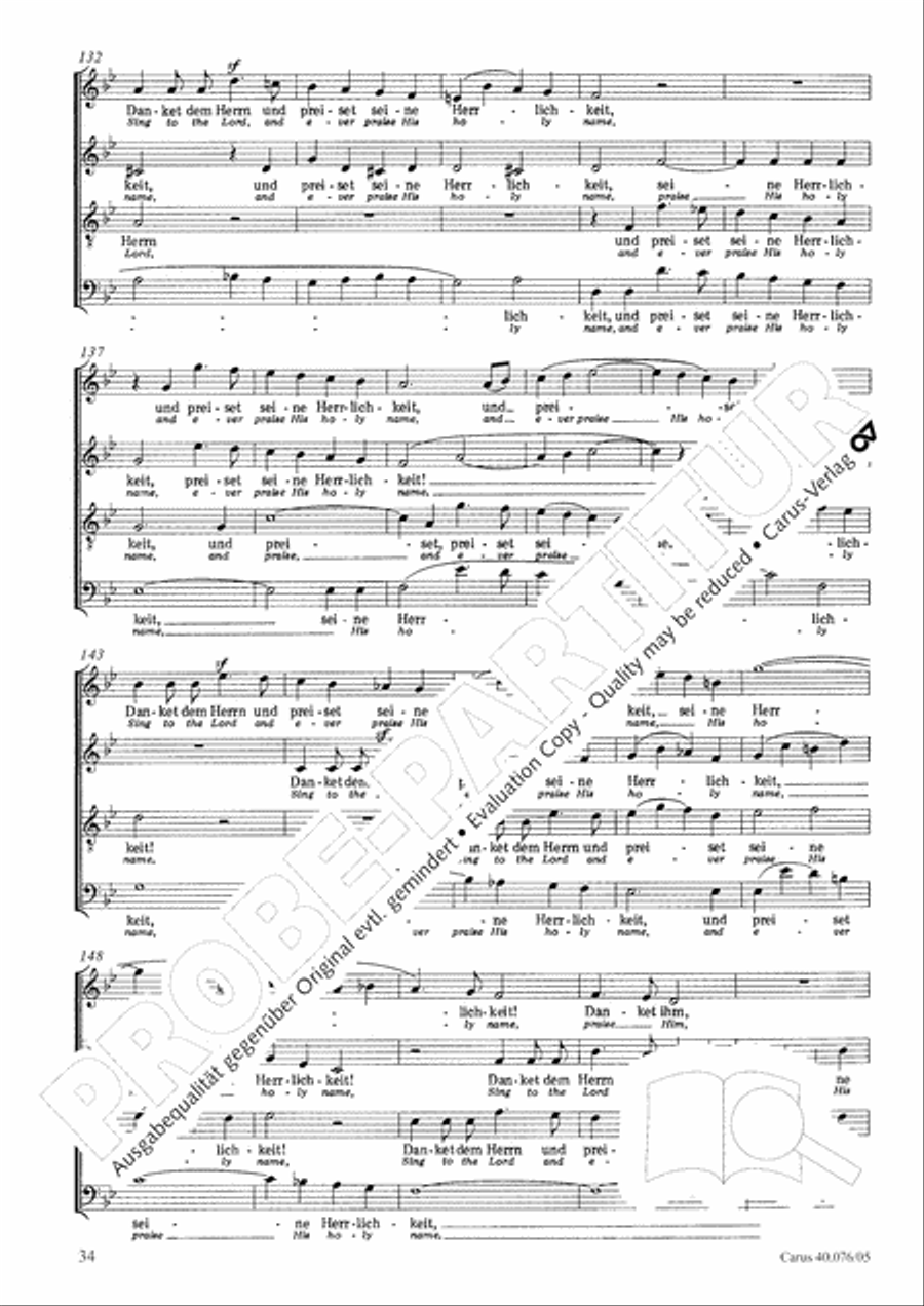 Hymn of Praise, MWV A 18 Hymn of Praise, MWV A 18 SSAATB scores gallery preview page 36