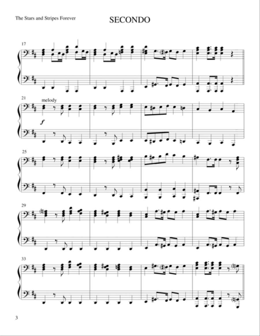 The Stars and Stripes Forever (1 Piano, 4 Hands) 1 Piano, 4-Hands scores gallery preview page 4