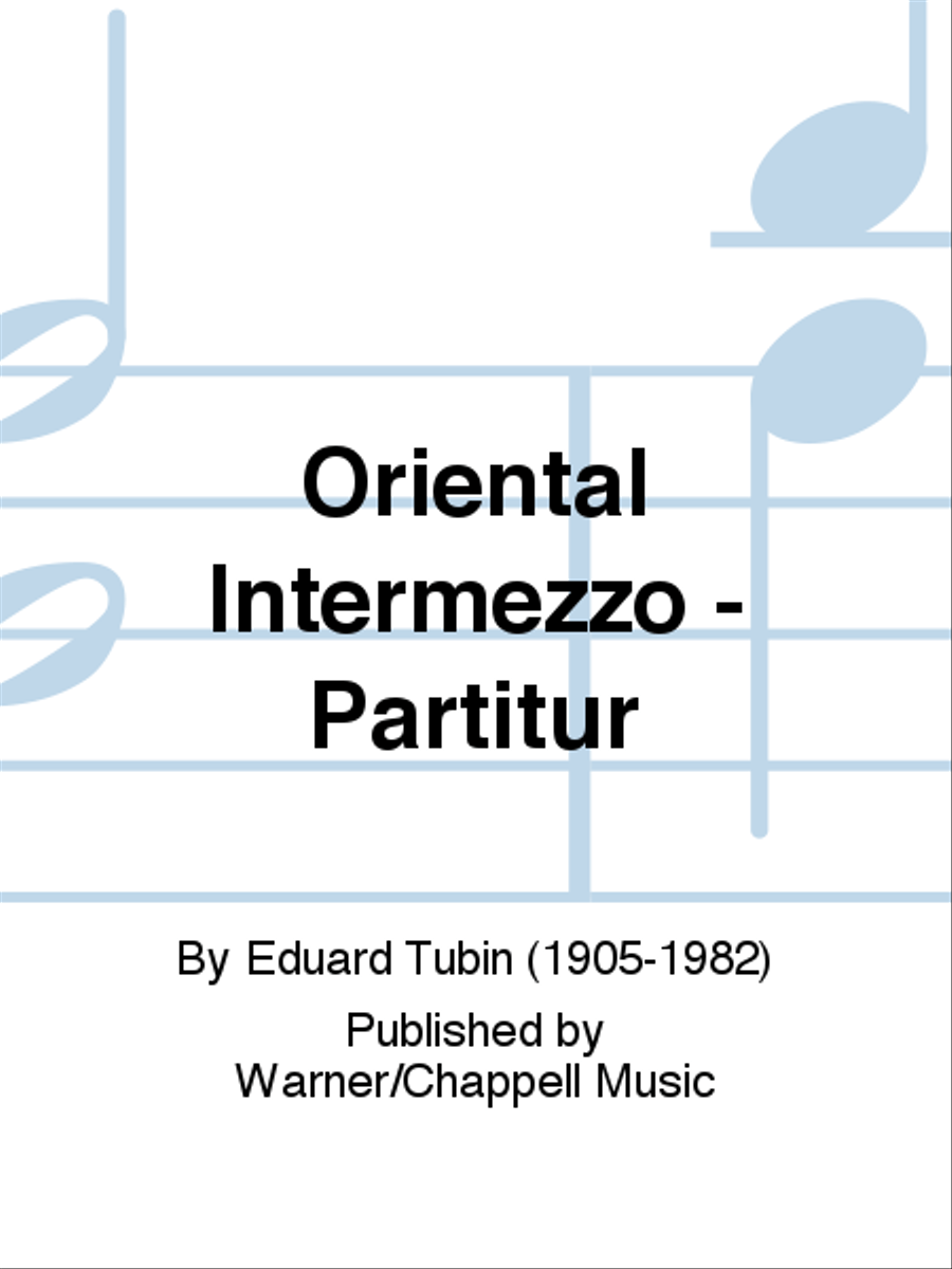 Oriental Intermezzo - Partitur