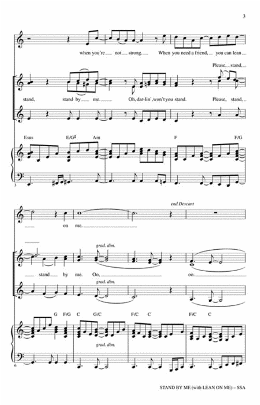 Stand By Me SSA scores gallery preview page 3