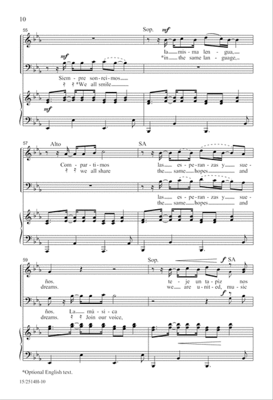 We All Smile in the Same Language 4-Part scores gallery preview page 10