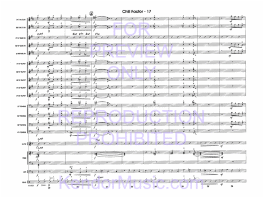 Chill Factor (Full Score) Jazz Ensemble scores gallery preview page 19