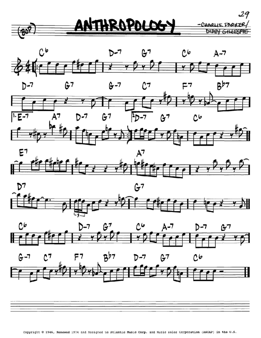 Anthropology Piano scores gallery preview page 1