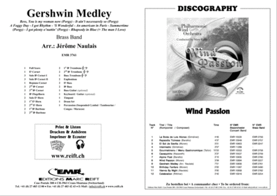 Gershwin Medley Gershwin Medley Brass Band scores gallery preview page 2