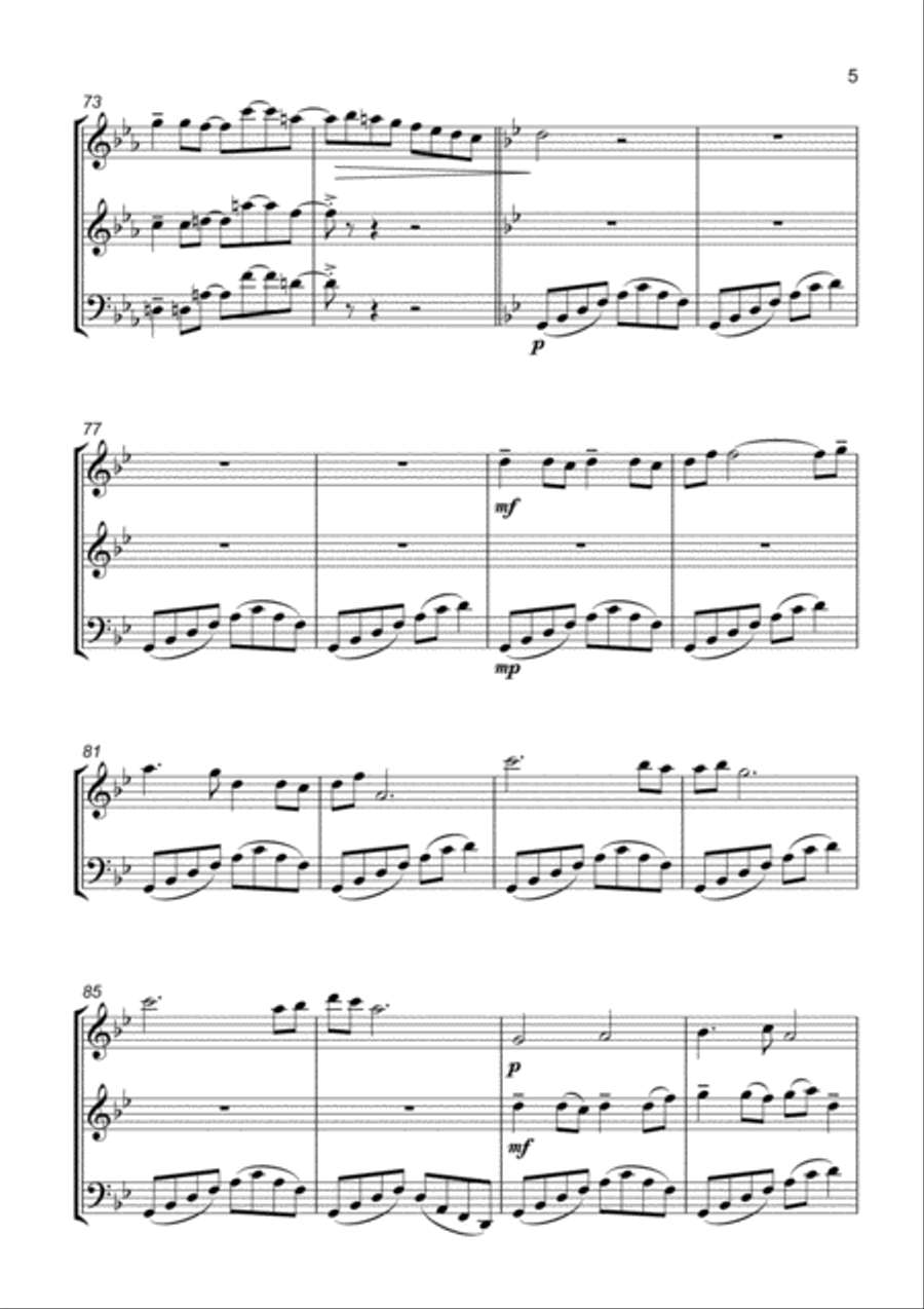 Ondivago (Trio: flute, violin, cello) Small Ensemble scores gallery preview page 6