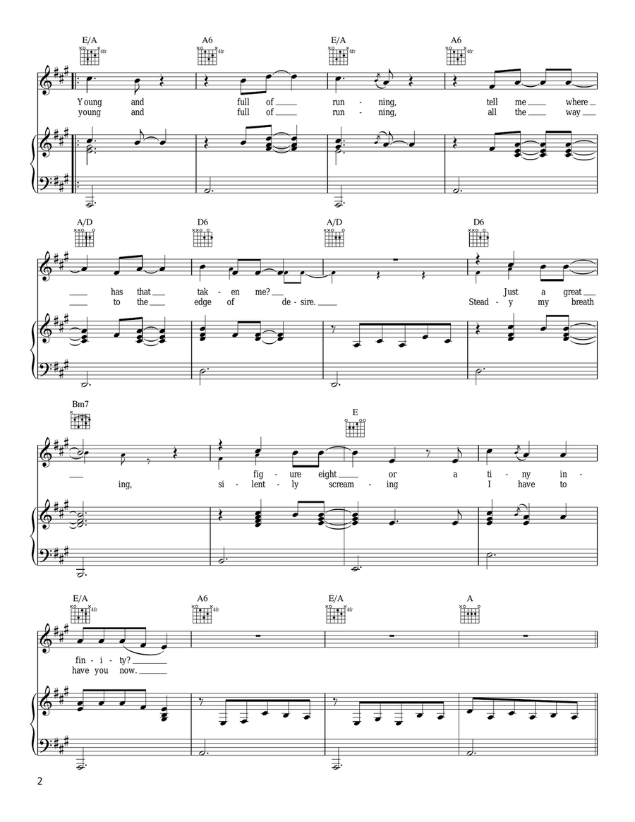 Edge Of Desire Piano, Vocal, Guitar scores gallery preview page 2