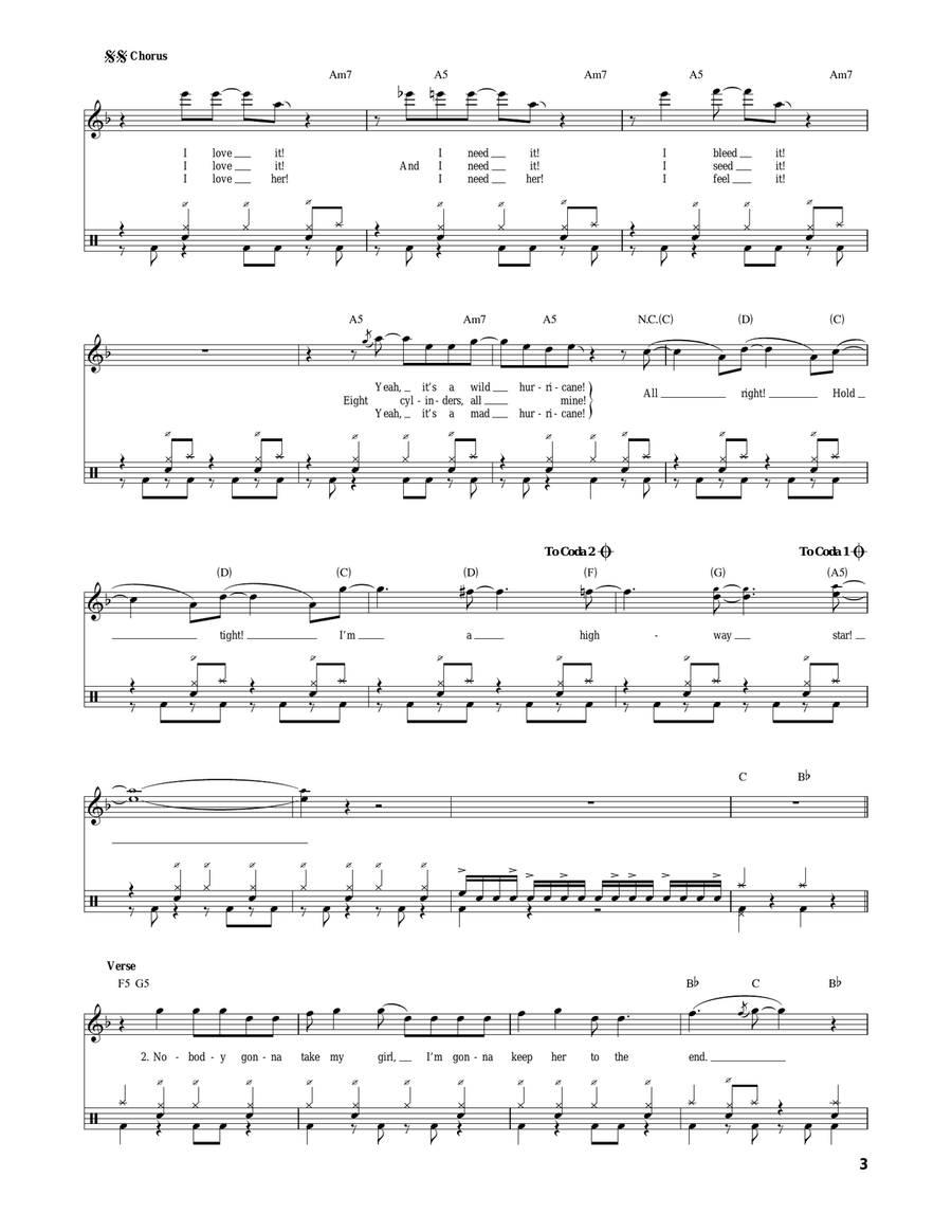 Highway Star Highway Star Drum Set scores gallery preview page 3