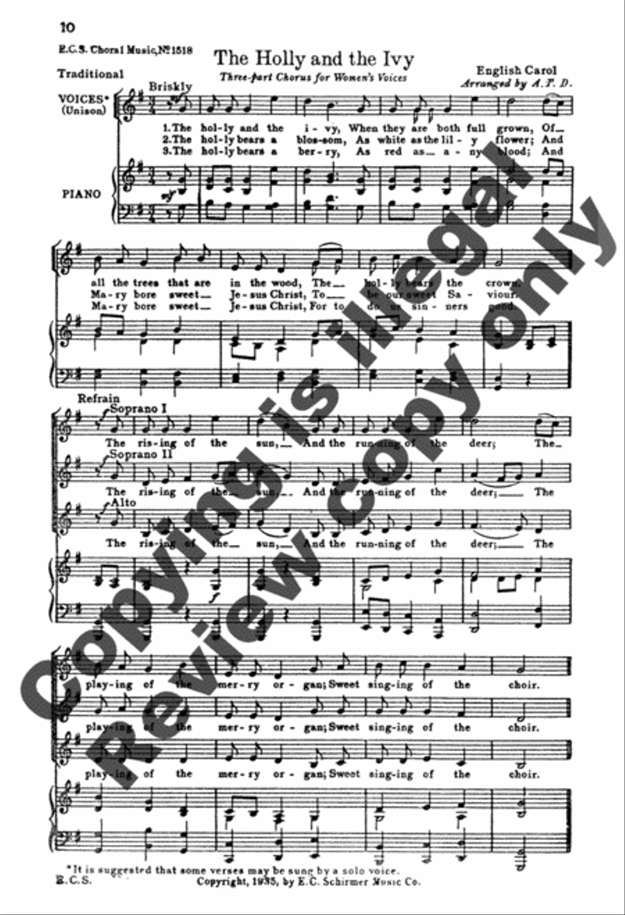 National Christmas Carols 4-Part scores gallery preview page 19