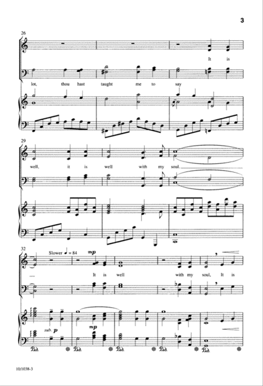 It Is Well With My Soul 4-Part scores gallery preview page 3