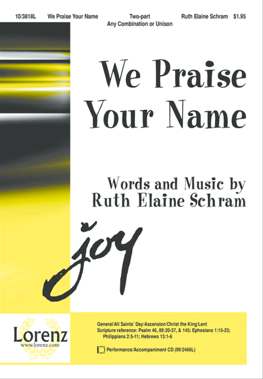 We Praise Your Name Unison Choir scores gallery preview page 1
