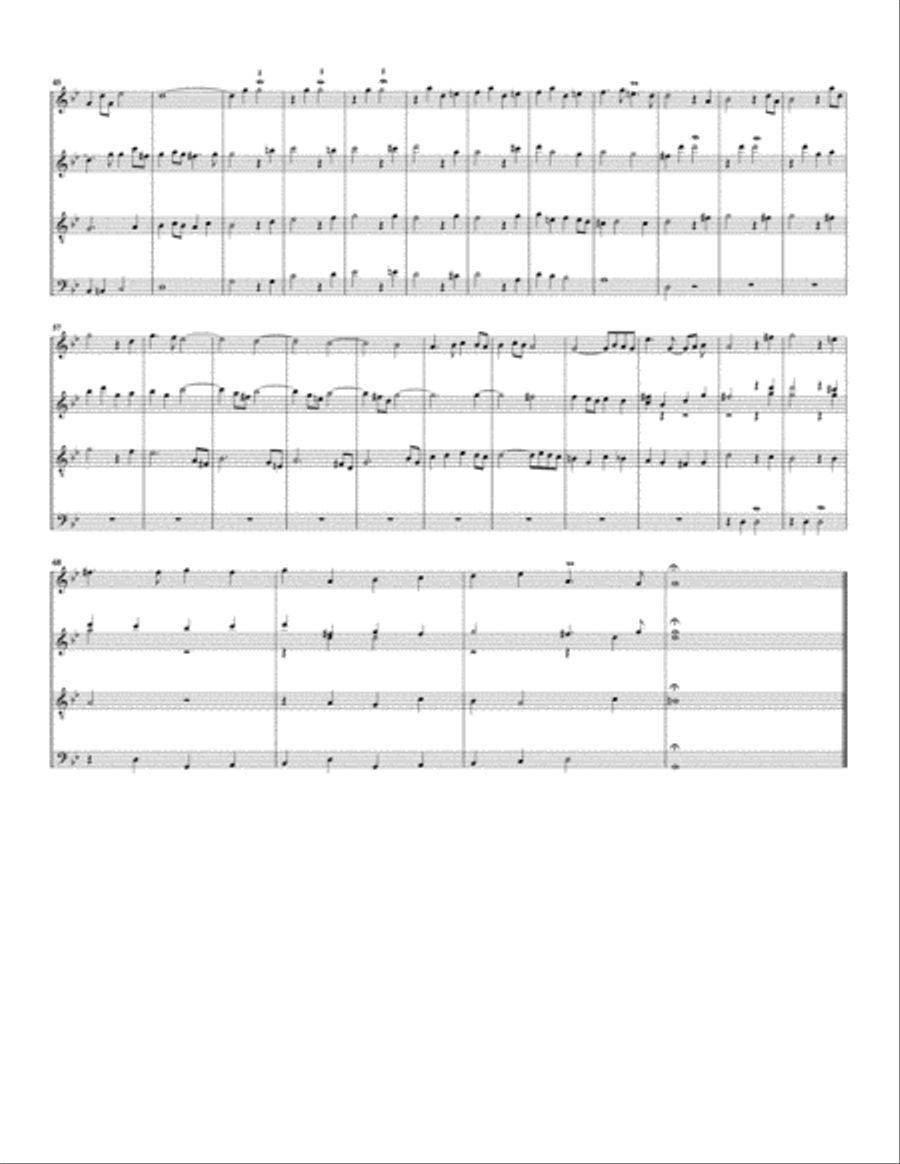 Fugue for organ, BWV 533/II (arrangement for 5 recorders) Recorder scores gallery preview page 2
