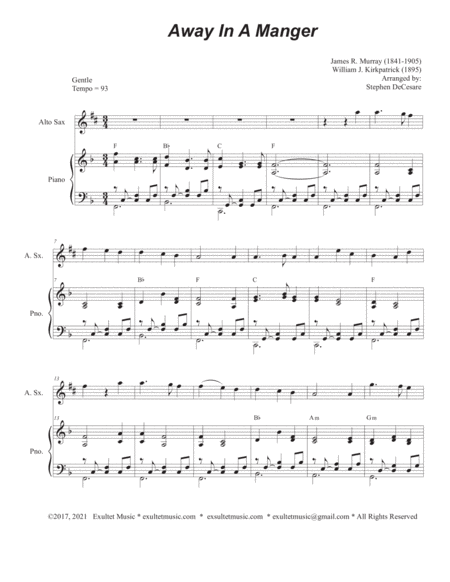Solos for Alto Saxophone for Christmas (Volume 1) image number null