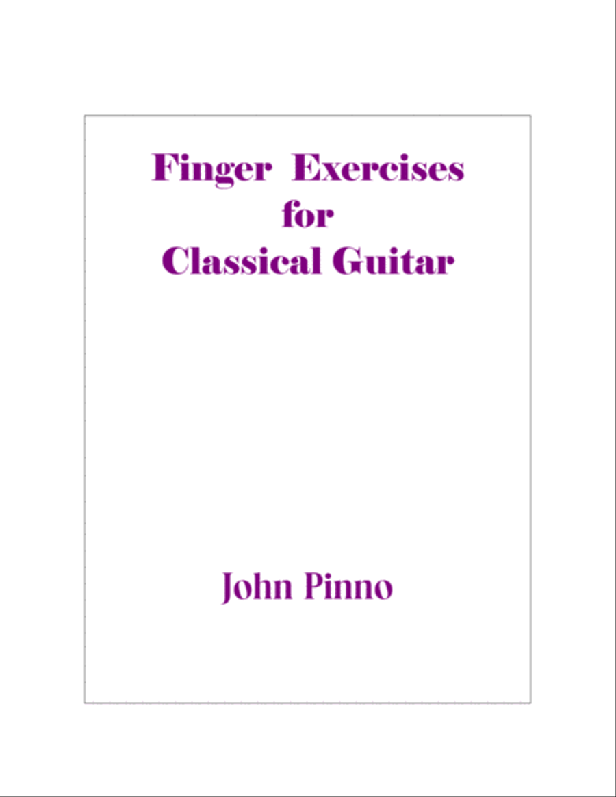 Finger Exercises for Classical Guitar Acoustic Guitar scores gallery preview page 1