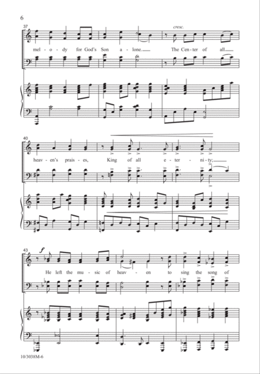 He Left the Music of Heaven Divisi scores gallery preview page 6