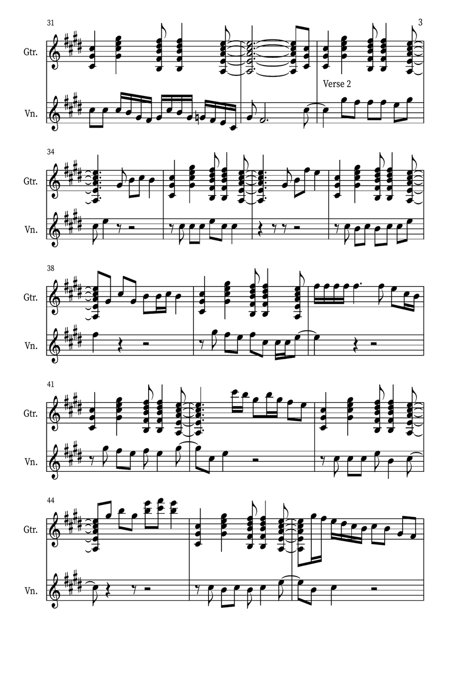 All Along The Watchtower String Duet scores gallery preview page 3