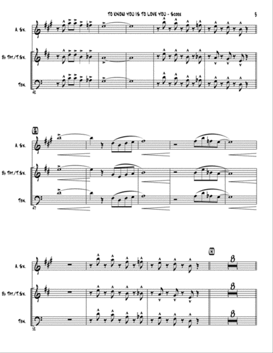 To Know You Is To Love You Small Ensemble scores gallery preview page 5
