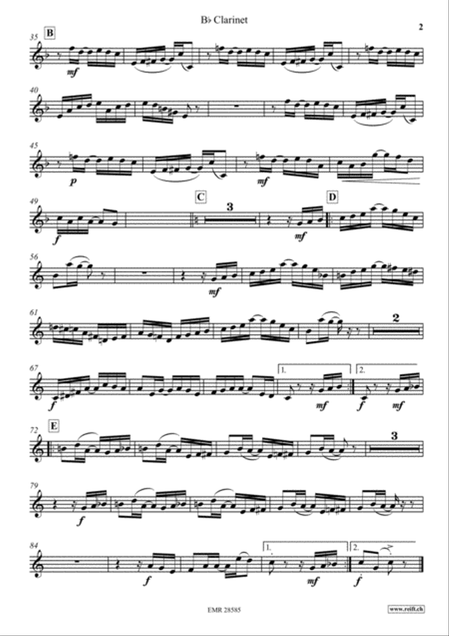 Frog Legs Rag Clarinet Solo scores gallery preview page 3