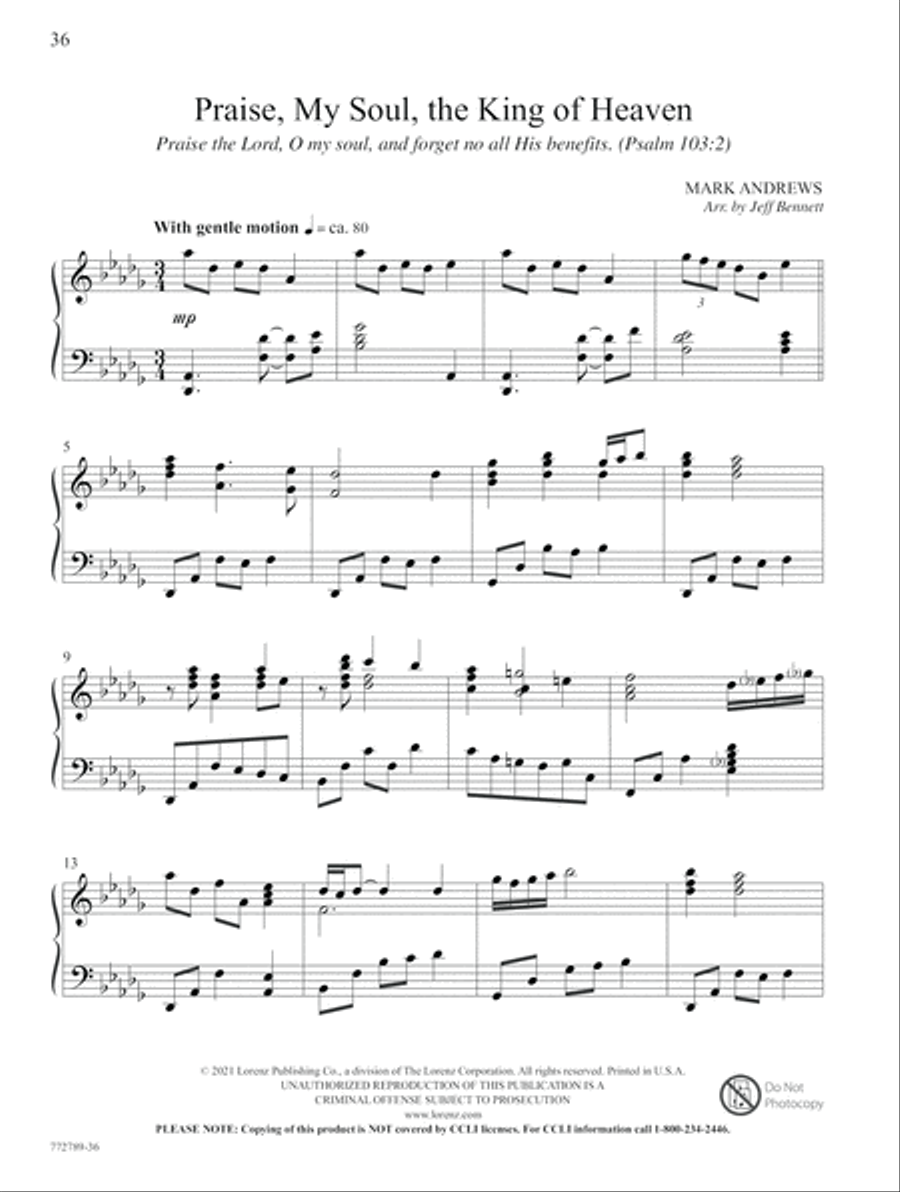 Playing the Psalms Playing the Psalms Piano Solo scores gallery preview page 18