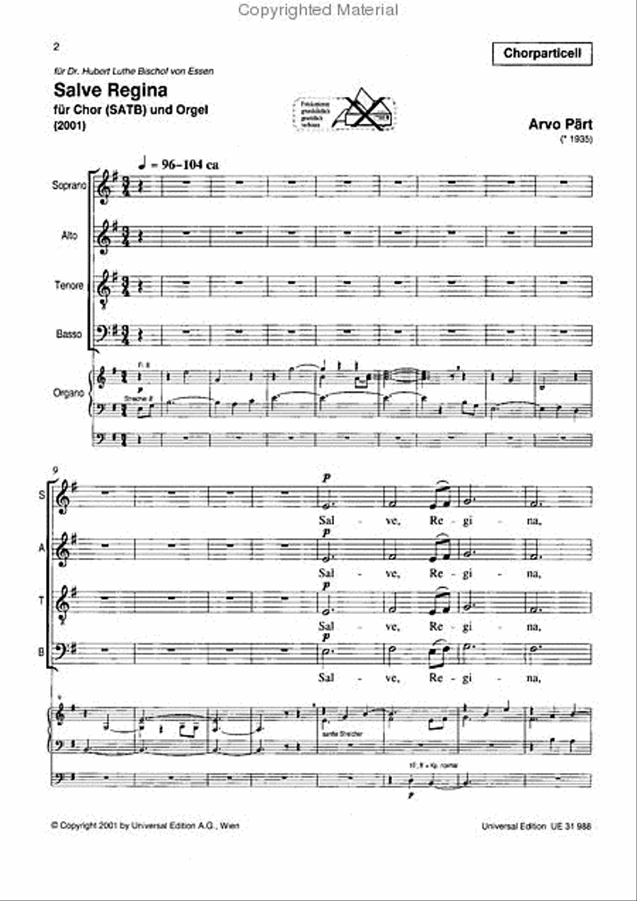 Salve Regina 4-Part scores gallery preview page 2