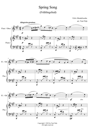 Felix Mendelssohn - Spring Song (for Flute or Oboe & Piano)