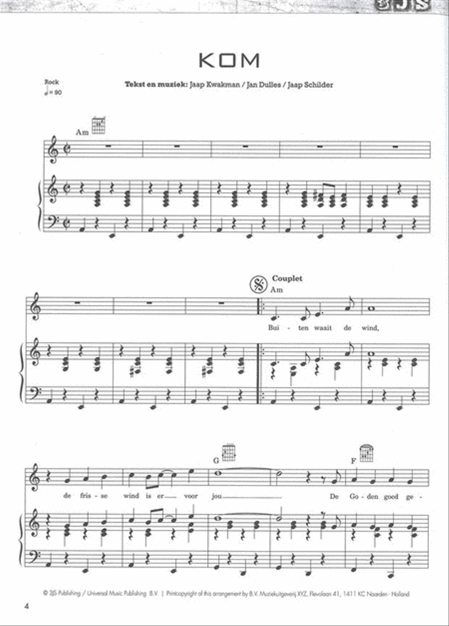 Liedjes in de Toon van het Leven Piano, Vocal, Guitar scores gallery preview page 2