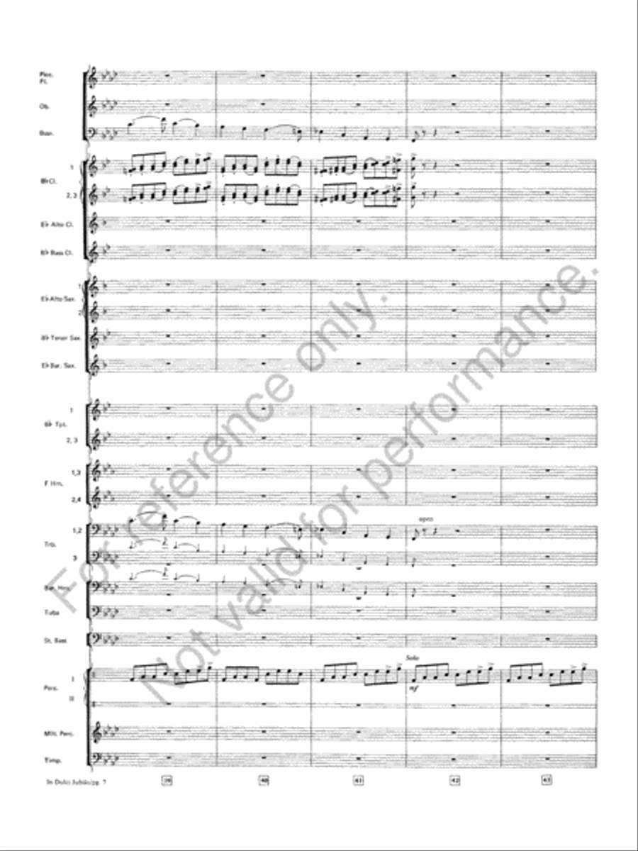 Symphonic Variations On 'In Dulci Jubilo' Concert Band scores gallery preview page 8