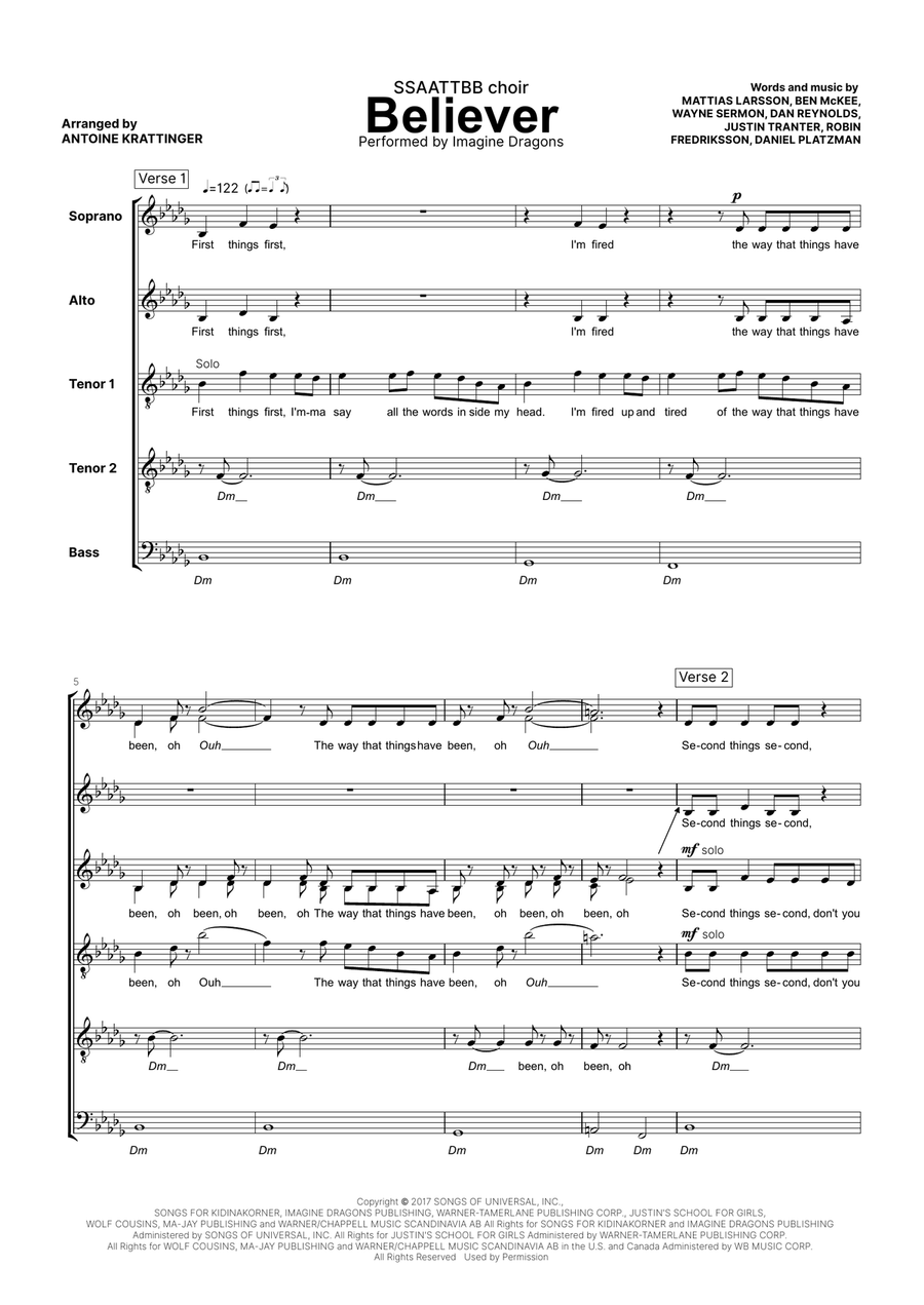 Believer Divisi scores gallery preview page 1
