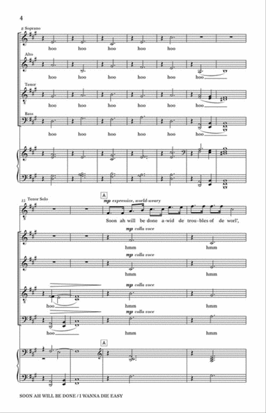 Soon Ah Will Be Done/I Wanna Die Easy Divisi scores gallery preview page 3