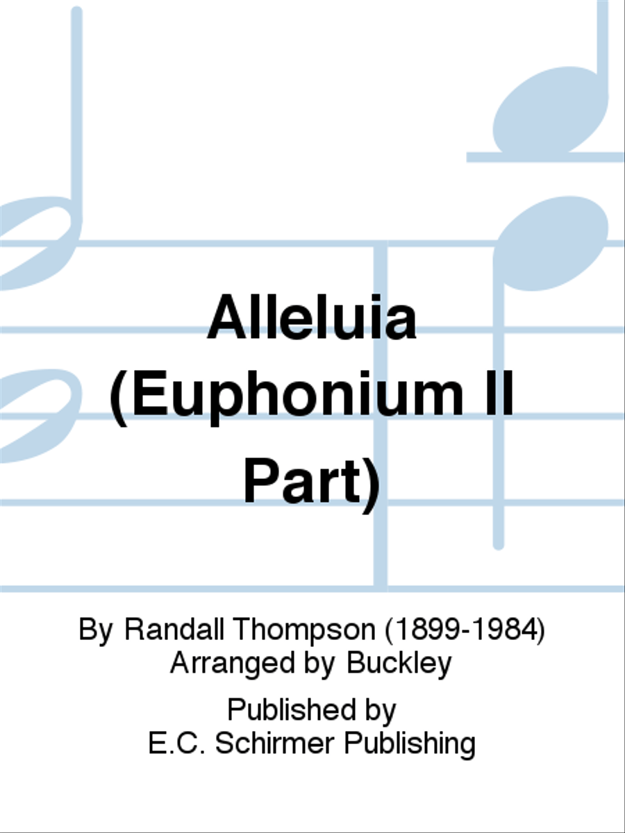 Alleluia (Euphonium II Replacement Part) Concert Band scores gallery preview page 1
